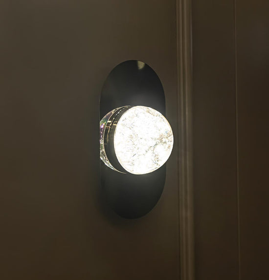 Lima Single Transparent Acrylic Platinum Led Wall Sconce