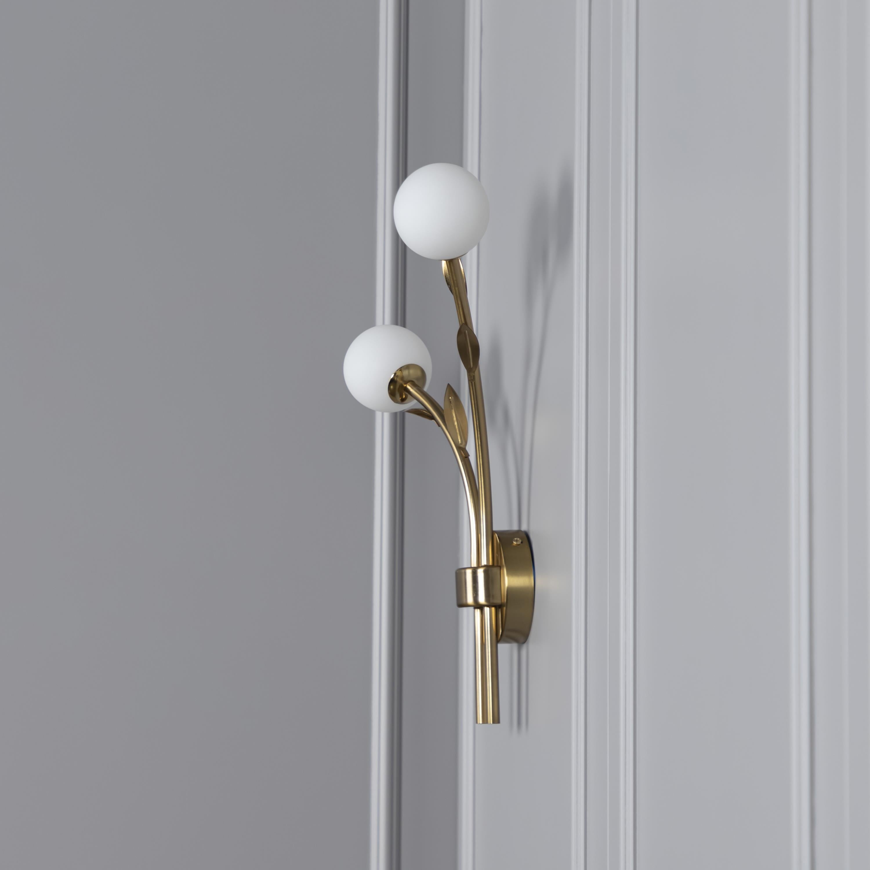 Madra Double Opal Glass Wall Sconce - Heka Lighting & Trading Limited