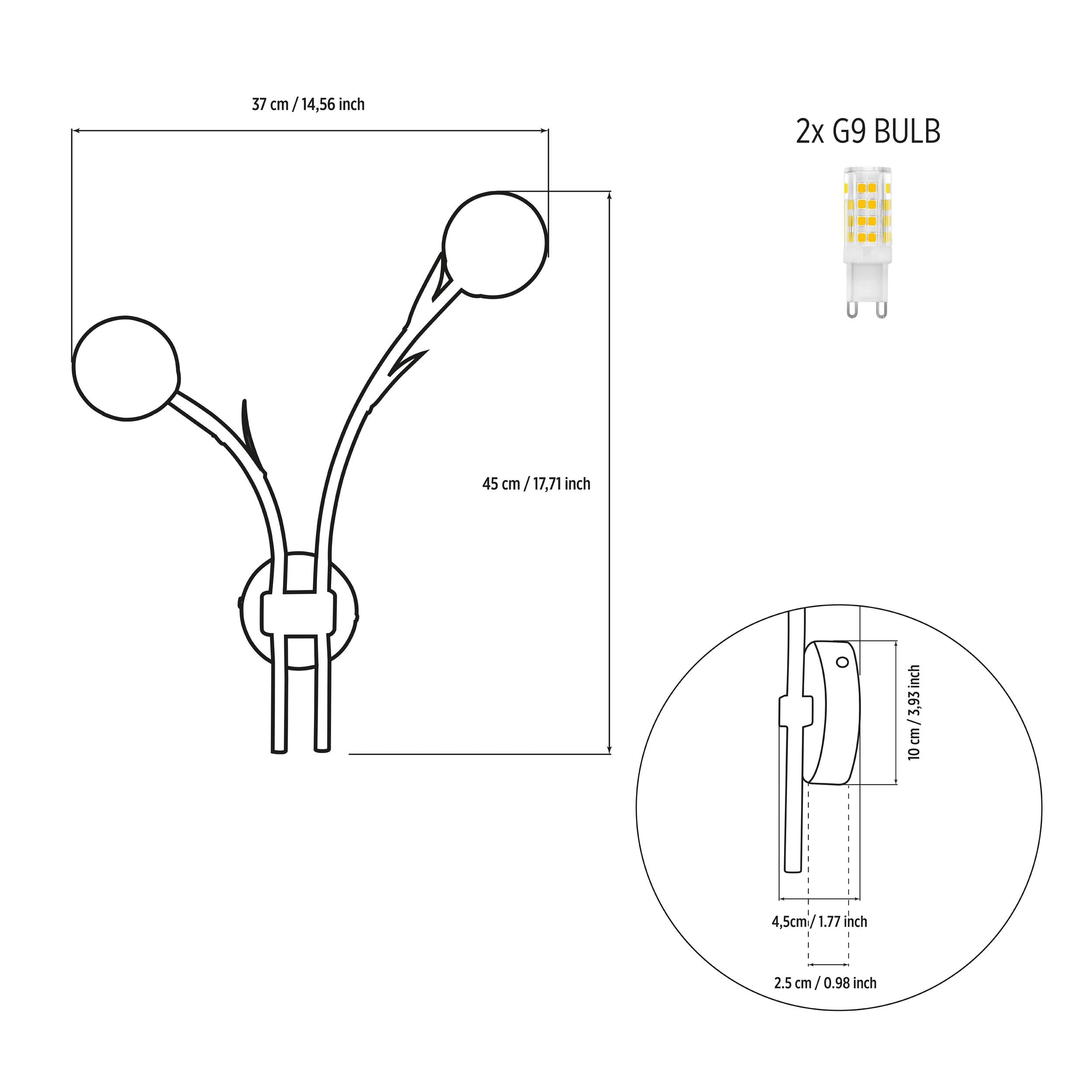 Madra Double Opal Glass Wall Sconce - Heka Lighting & Trading Limited
