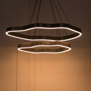 Marsis 2-Row Stainless Platinum Living Room Led Chandelier - Heka Lighting & Trading Limited