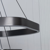 Marsis 2-Row Stainless Platinum Living Room Led Chandelier - Heka Lighting & Trading Limited