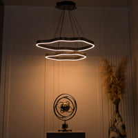 Marsis 2-Row Stainless Platinum Living Room Led Chandelier - Heka Lighting & Trading Limited
