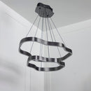 Marsis 2-Row Stainless Platinum Living Room Led Chandelier - Heka Lighting & Trading Limited