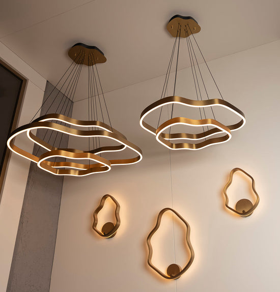 Marsis Stainless Brushed Brass Big Led Wall Sconce