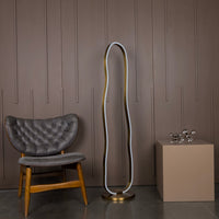 Marsis Stainless Brushed Brass Floor Lamp - Heka Lighting & Trading Limited