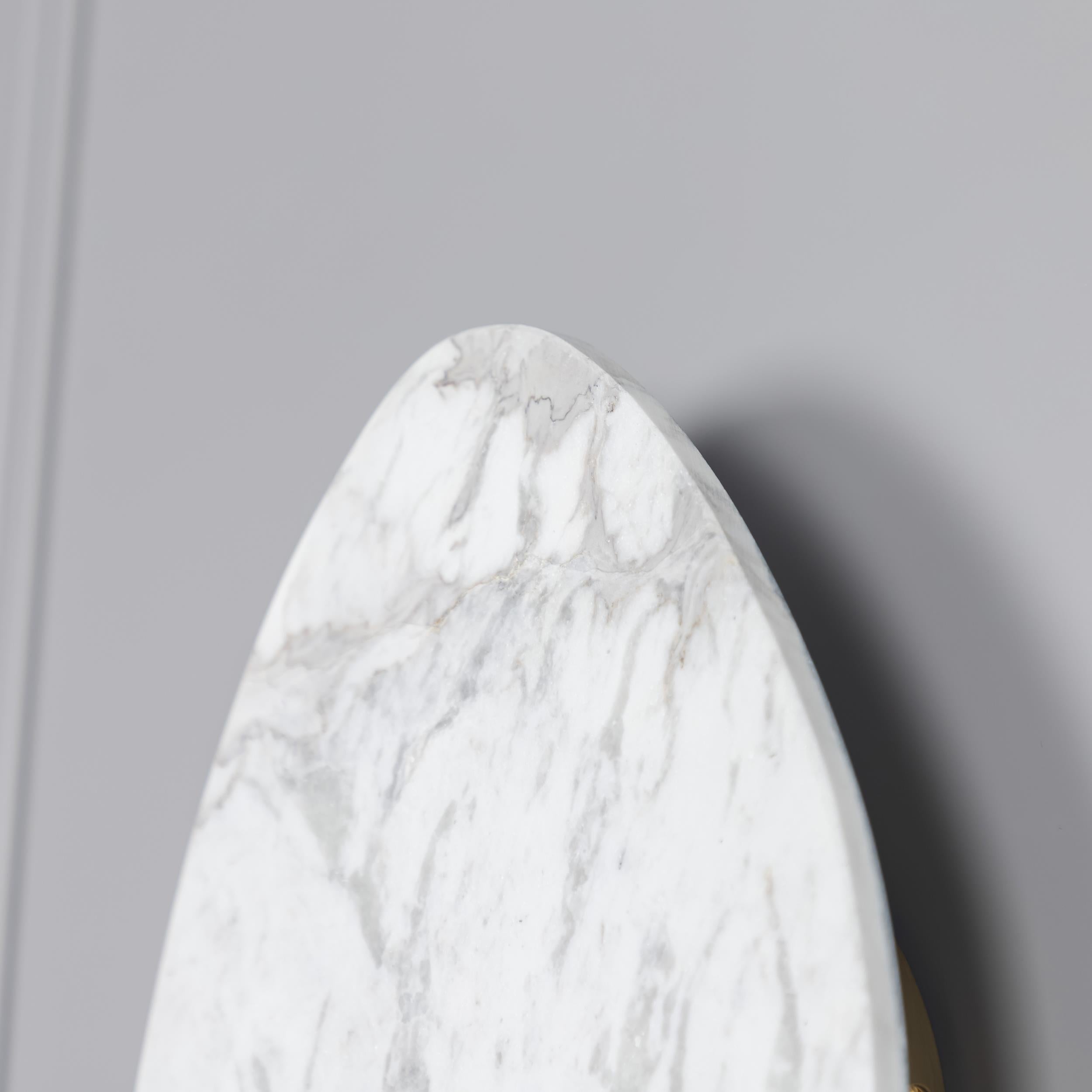 Medusa White Marbled Led Wall Sconce 38 Cm - Heka Lighting & Trading Limited