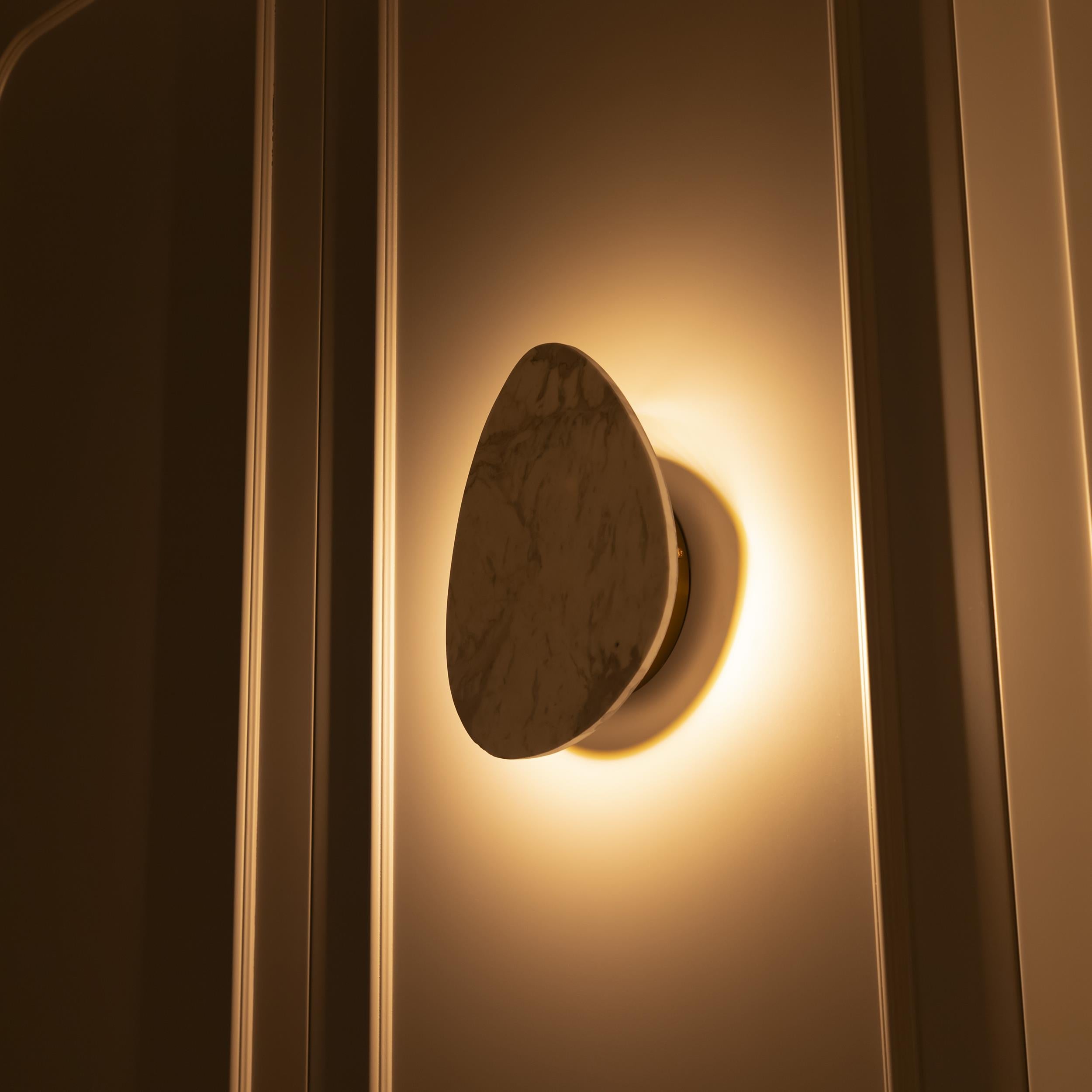 Medusa White Marbled Led Wall Sconce 38 Cm - Heka Lighting & Trading Limited