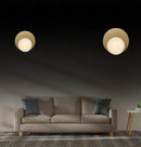 Meissa White Marble Brushed Brass Wall Sconce 13 Cm - Heka Lighting & Trading Limited
