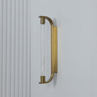 Mira Transparent Glass Brushed Brass Led Wall Sconce - Heka Lighting & Trading Limited