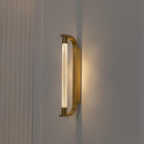 Mira Transparent Glass Brushed Brass Led Wall Sconce - Heka Lighting & Trading Limited