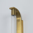 Mira Transparent Glass Brushed Brass Led Wall Sconce - Heka Lighting & Trading Limited