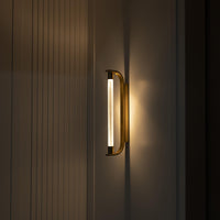 Mira Transparent Glass Brushed Brass Led Wall Sconce - Heka Lighting & Trading Limited