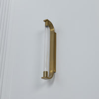 Mira Transparent Glass Brushed Brass Led Wall Sconce - Heka Lighting & Trading Limited