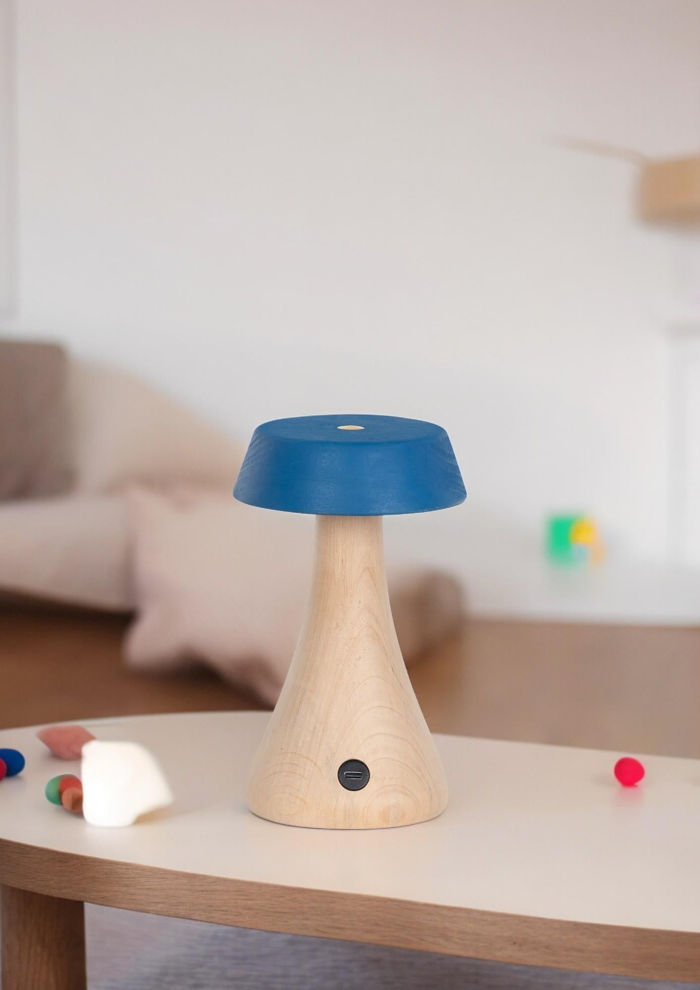 Morchella Rechargeable Blue Table Lamp - Heka Lighting & Trading Limited