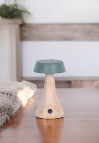 Morchella Rechargeable Green Table Lamp - Heka Lighting & Trading Limited