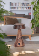 Morchella Rechargeable Wenge Table Lamp - Heka Lighting & Trading Limited