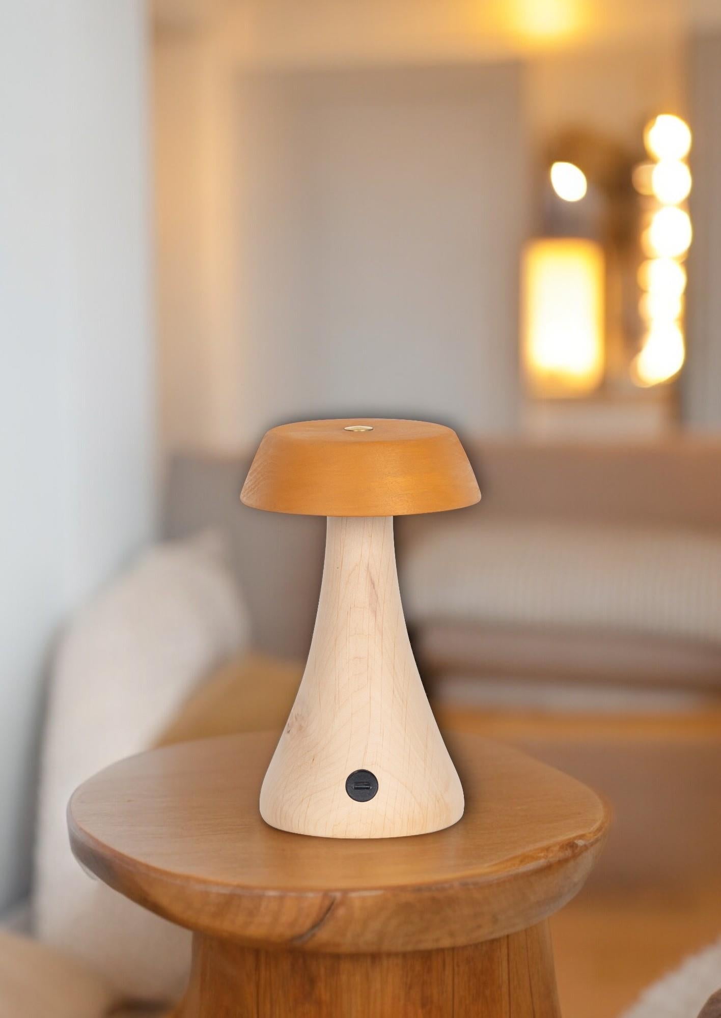 Morchella Rechargeable Yellow Table Lamp - Heka Lighting & Trading Limited