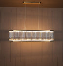 Nablus Transparent Glass Rod Antique Dining Table Chandelier - Heka Lighting & Trading Limited
