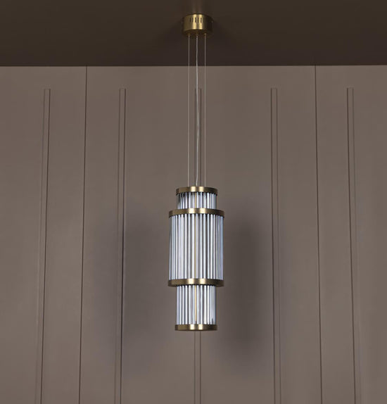 Nablus Transparent Glass Stick Antique Pendant Light