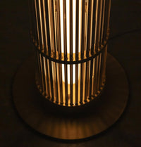 Nablus Transparent Glass Stick Brushed Brass Floor Lamp - Heka Lighting & Trading Limited