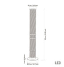 Nablus Transparent Glass Stick Brushed Brass Floor Lamp - Heka Lighting & Trading Limited