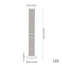 Nablus Transparent Glass Stick Brushed Brass Floor Lamp - Heka Lighting & Trading Limited