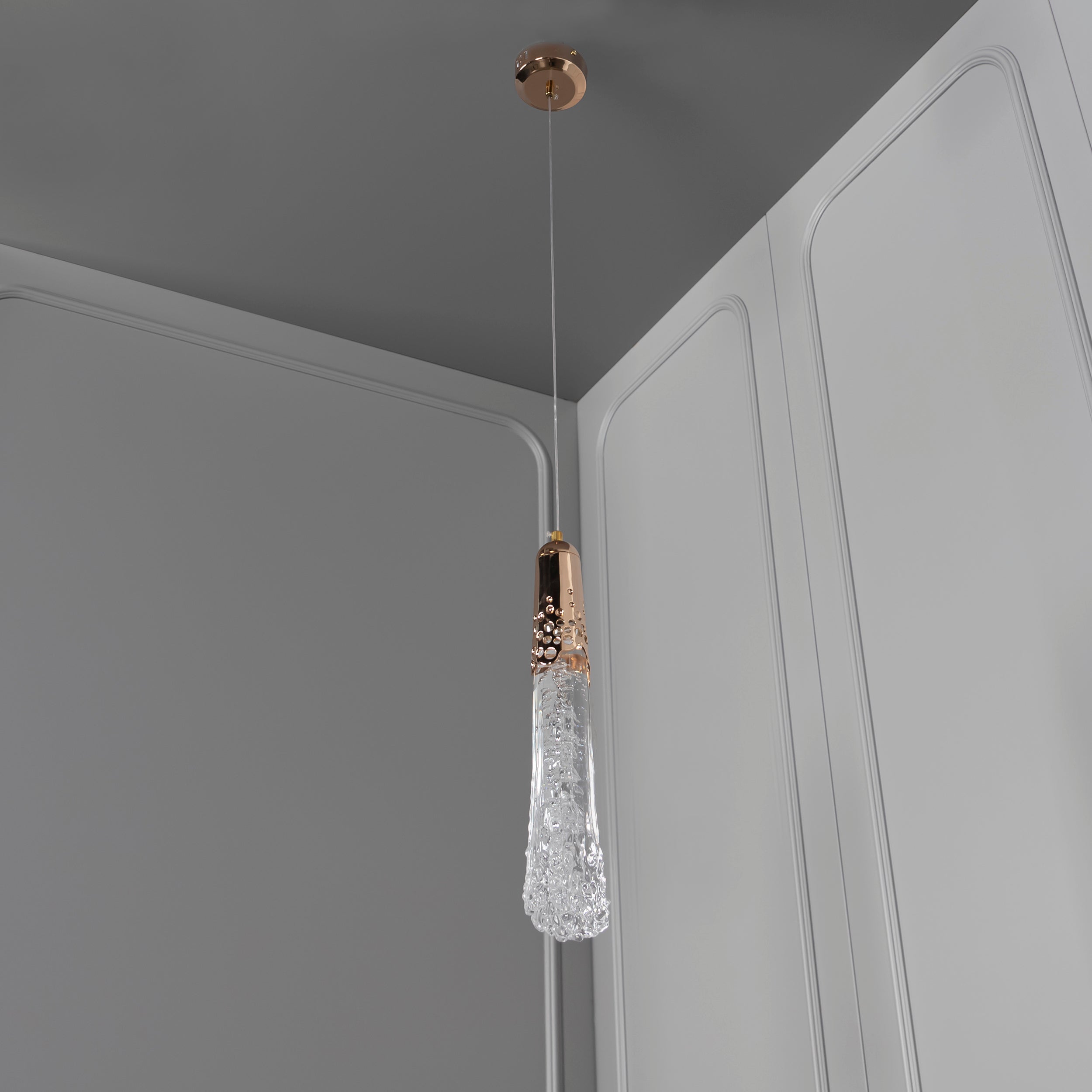 Nairobi Single Crystal Gold Pendant Light Chandelier 40 Cm - Heka Lighting & Trading Limited