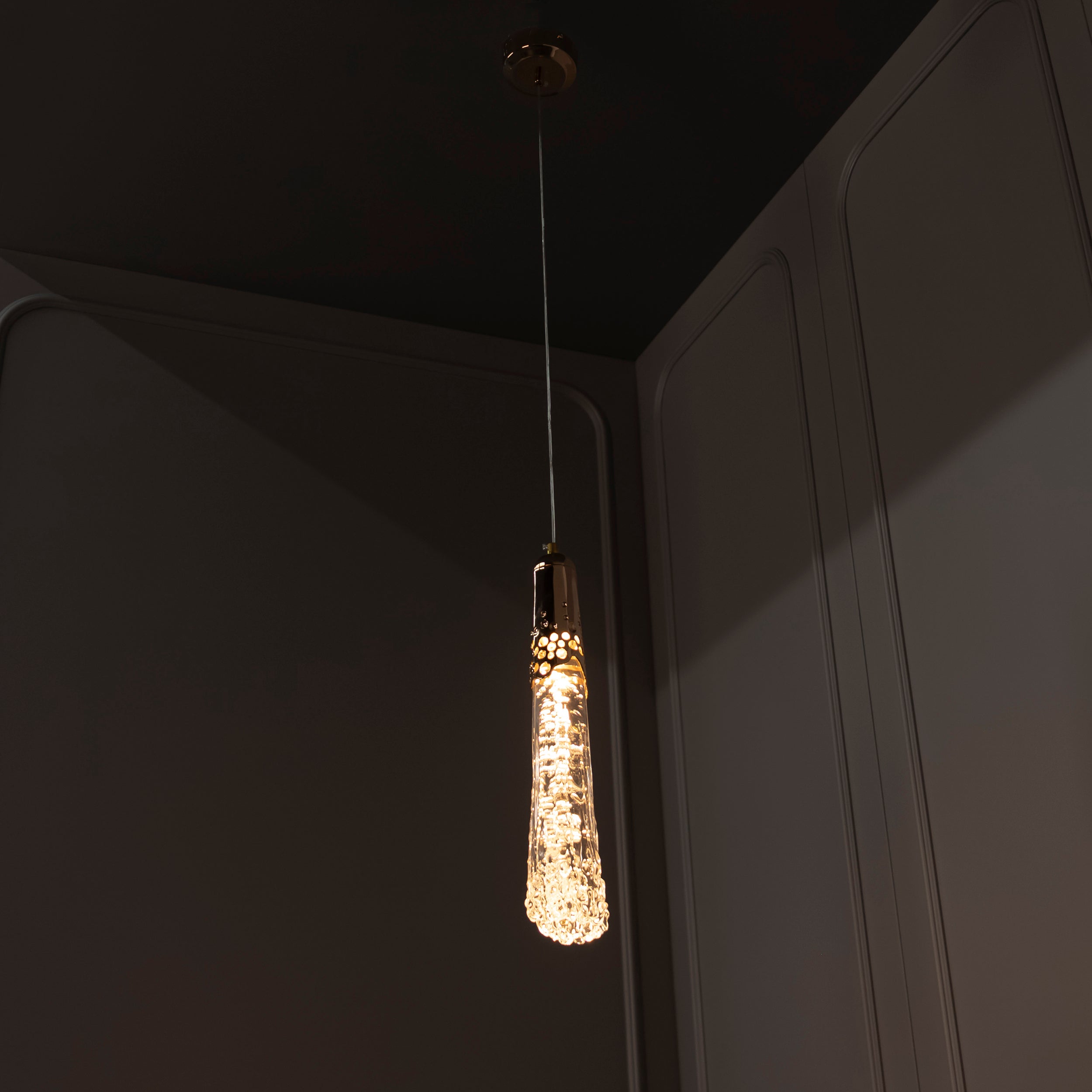 Nairobi Single Crystal Gold Pendant Light Chandelier 40 Cm - Heka Lighting & Trading Limited
