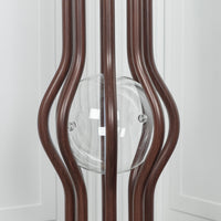 Naramata Wood Brushed Brass Brown Floor Lamp - Heka Lighting & Trading Limited