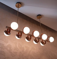 Nepal Platin On Soft Glass Dining Table Chandelier 120 Cm - Heka Lighting & Trading Limited