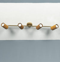 Niagara Set Of 4 Wood Brushed Brass Wall Sconce - Heka Lighting & Trading Limited