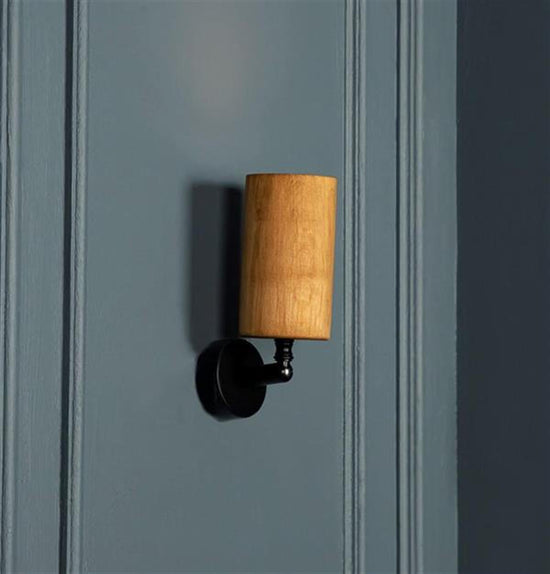Niagara Single Wood Black Wall Sconce