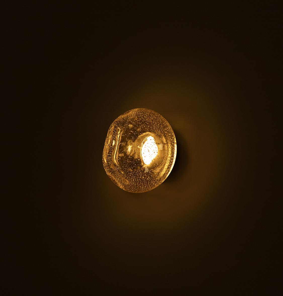 Odense Bubbly Flat Honey Glass Antique Led Wall Sconce - Heka Lighting & Trading Limited