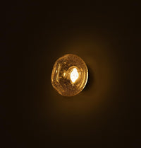 Odense Bubbly Flat Honey Glass Antique Led Wall Sconce - Heka Lighting & Trading Limited