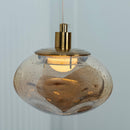 Odense Bubbly Flat Honey Glass Antique Pendant Light Chandelier - Heka Lighting & Trading Limited