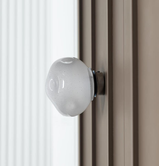 Odense Bubbly Soft Flat Glass Chrome Led Wall Sconce