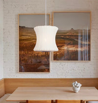 Orbit Soft Touch White Cylinder Pendant Light Chandelier 25 Cm - Heka Lighting & Trading Limited