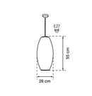 Orion Soft Touch White Cylinder Pendant Light Chandelier 28 Cm - Heka Lighting & Trading Limited