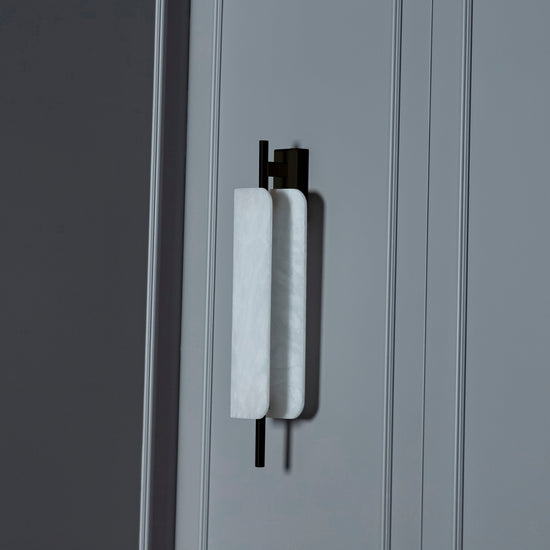 Orkos White Marble Led Wall Sconce 52 Cm