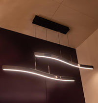 Oslo Platinum Stainless Acrylic Dining Table Chandelier - Heka Lighting & Trading Limited