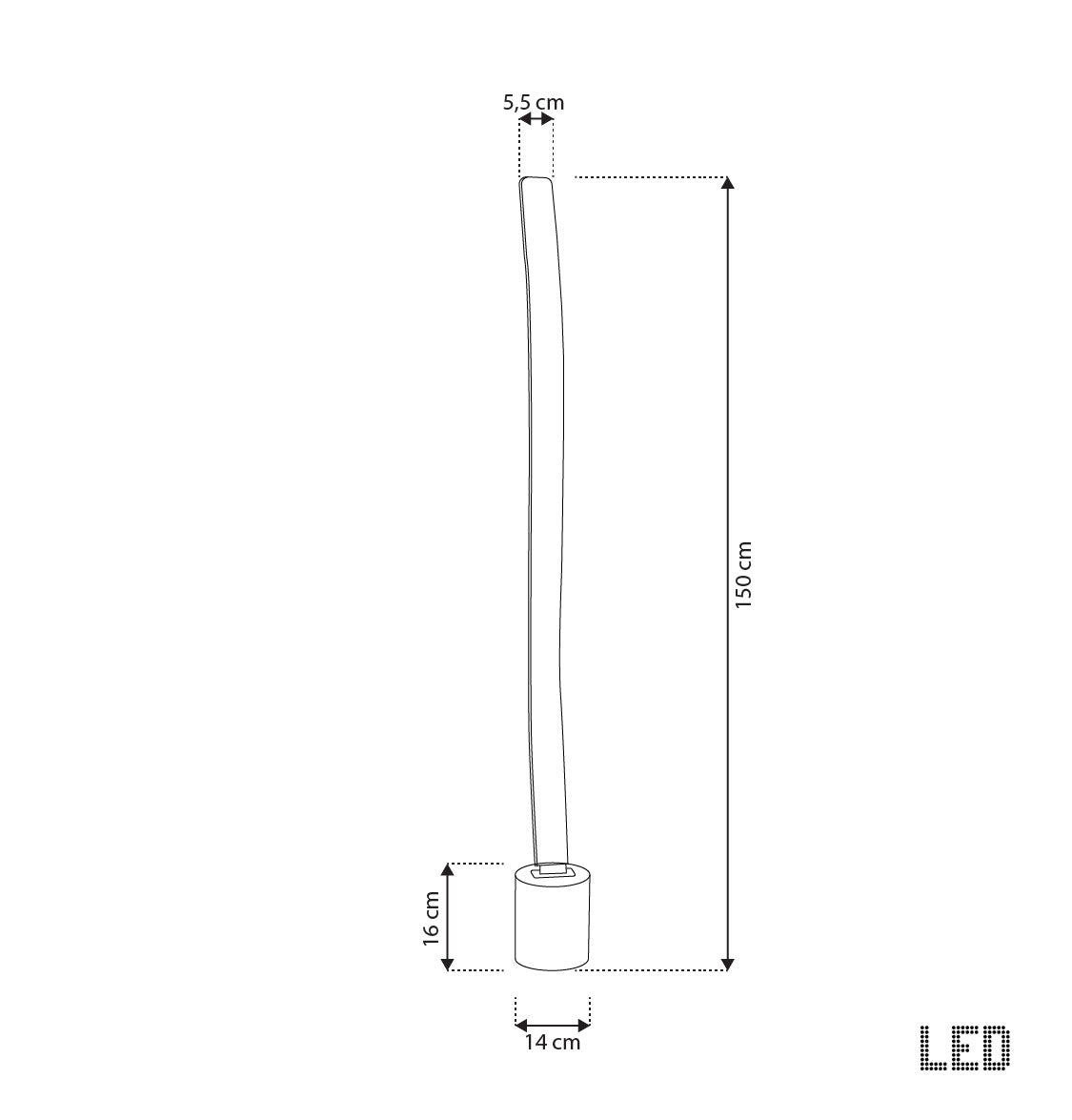 Oslo Platinum Stainless White Acrylic Floor Lamp - Heka Lighting & Trading Limited