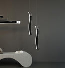 Oslo Single Platinum Stainless White Acrylic Chandelier - Heka Lighting & Trading Limited