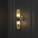 Ottava 2-Piece Transparent Chrome Wall Sconce - Heka Lighting & Trading Limited
