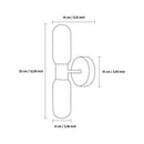 Ottava 2-Piece Transparent Chrome Wall Sconce - Heka Lighting & Trading Limited