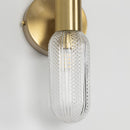 Ottava Set Of 2 Transparent Brushed Bruss Wall Sconce - Heka Lighting & Trading Limited