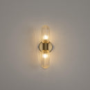 Ottava Set Of 2 Transparent Brushed Bruss Wall Sconce - Heka Lighting & Trading Limited