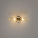 Ottava Set Of 2 Transparent Brushed Bruss Wall Sconce - Heka Lighting & Trading Limited