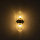 Ottava Set Of 2 Transparent Brushed Bruss Wall Sconce - Heka Lighting & Trading Limited