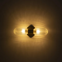 Ottava Set Of 2 Transparent Brushed Bruss Wall Sconce - Heka Lighting & Trading Limited