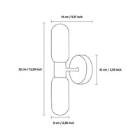 Ottava Set Of 2 Transparent Brushed Bruss Wall Sconce - Heka Lighting & Trading Limited